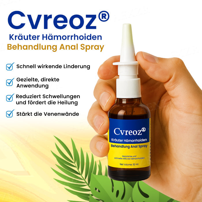 Cvreoz® Kräuter Hämorrhoiden Behandlung Anal Spray - ZEITLICH BEGRENZTES ANGEBOT | Sanfte Linderung wie nie zuvor 💕