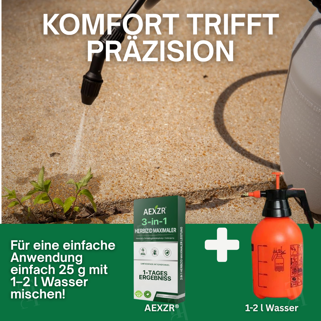 🔥RABATT – NIEDRIGSTER PREIS – 50 % RABATT🌿AEXZR® 3 in 1 Herbizid Maximaler Leistung