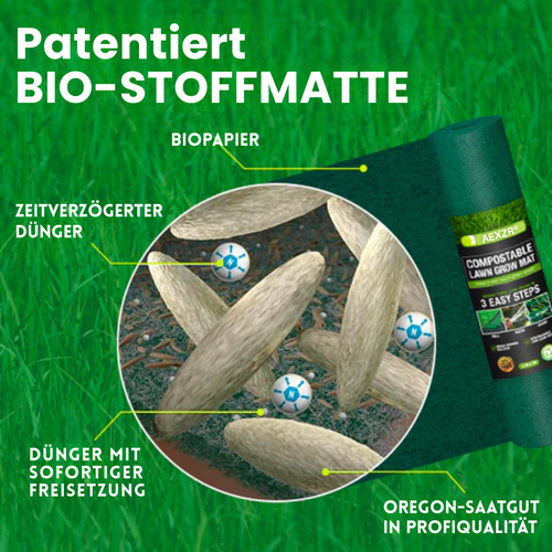 🔥NIEDRIGSTER PREIS – 50 % RABATT | AEXZR® Kompostierbare Rasenwachstumsmatte