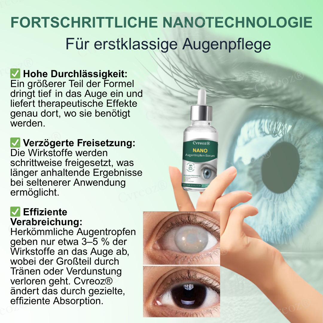 Nur noch 27 Boxen verfügbar!! Cvreoz® Nano Augentropfen-Serum  | BEGRENZTES RABATTANGEBOT✨