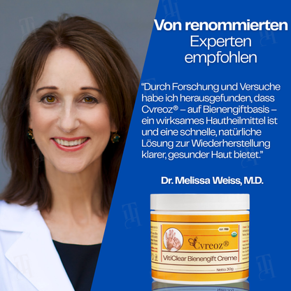 Cvreoz® VitiClear Bienengift Creme |Die Antwort der Natur für reine Haut✨