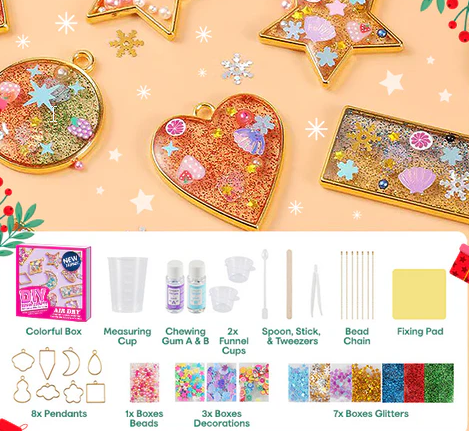 🏆Official Store |  🎨Unleash Creativity 🎨AEXZR® DIY Resin Pendant Kits For Child